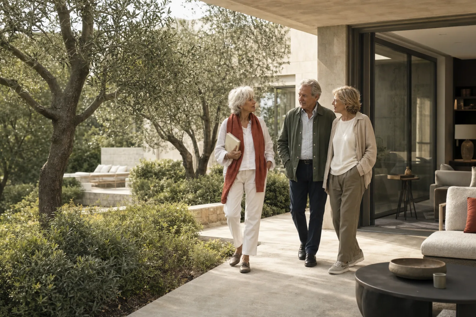 Persone senior partecipano in autonomia alla vita di una comunità contemporanea