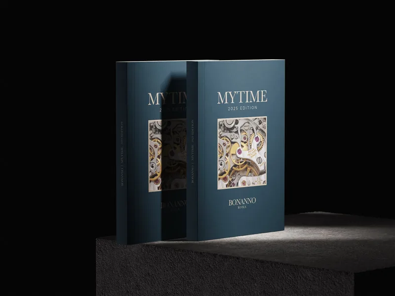 Il volume MYTIME, edizione Bonanno, nel suo cofanetto